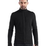 Icebreaker Merino mens Men's Quantum Iii Long Sleeve Wool Athletic Full Zip Sweater Sweatshirt