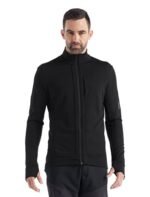 Icebreaker Merino mens Men's Quantum Iii Long Sleeve Wool Athletic Full Zip Sweater Sweatshirt