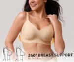 CLOSEMATE Comfortable Seamless Bras Wireless A-C Cup Womens Soft No Underwire Tshirt Bras Bralettes V Neck Full Coverage - Image 5