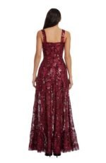 Dress the Population womens Anabel Fit and Flare Maxi Dress Special Occasion Dress - Image 2