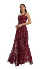 Dress the Population womens Anabel Fit and Flare Maxi Dress Special Occasion Dress - Image 3
