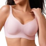 CLOSEMATE Bras for Women V Neck Comfort T-Shirt Bralette for Women Wireless No Underwire with Extra Bra Extender 32 34 36 38 40 42