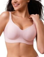 CLOSEMATE Bras for Women V Neck Comfort T-Shirt Bralette for Women Wireless No Underwire with Extra Bra Extender 32 34 36 38 40 42
