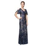Alex Evenings Women's Long Sequin Dresses Special Occasion Dress