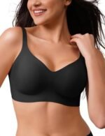 CLOSEMATE Seamless Underwire Bra V Neck Push Up Bra Women Breathable Soft Comfortable for Tank Top Tshirt