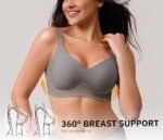 CLOSEMATE Bras for Women V Neck Comfort T-Shirt Bralette for Women Wireless No Underwire with Extra Bra Extender 32 34 36 38 40 42 - Image 4