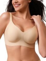 CLOSEMATE Comfortable Seamless Bras Wireless A-C Cup Womens Soft No Underwire Tshirt Bras Bralettes V Neck Full Coverage