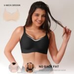 CLOSEMATE Seamless Underwire Bra V Neck Push Up Bra Women Breathable Soft Comfortable for Tank Top Tshirt - Image 2