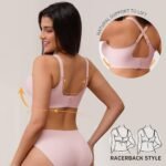 CLOSEMATE Bras for Women V Neck Comfort T-Shirt Bralette for Women Wireless No Underwire with Extra Bra Extender 32 34 36 38 40 42 - Image 5