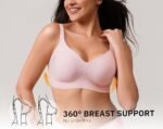 CLOSEMATE Bras for Women V Neck Comfort T-Shirt Bralette for Women Wireless No Underwire with Extra Bra Extender 32 34 36 38 40 42 - Image 2