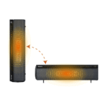 Pelonis 1500W Vertical and Horizontal Ceramic Tower Space Heater with Electric Remote Control - Image 5