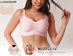 CLOSEMATE Bras for Women V Neck Comfort T-Shirt Bralette for Women Wireless No Underwire with Extra Bra Extender 32 34 36 38 40 42 - Image 5